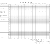 주간공정표 주간공정표